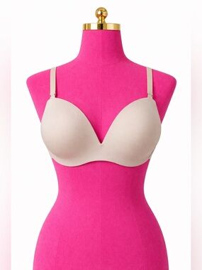 Cacique Multi Way Boost Bra Beige 40DDD Convertible Strapless Wear Three Ways